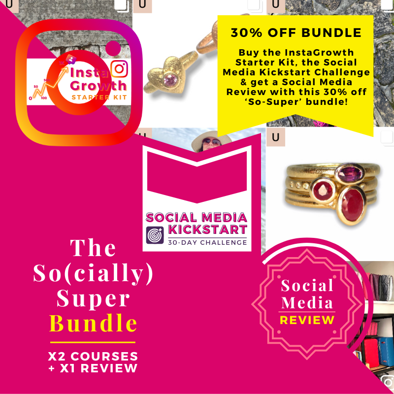 The So(cially) Super Bundle | Get The InstaGrowth Starter Kit, Social Media Kickstart Course And A Social Media Review